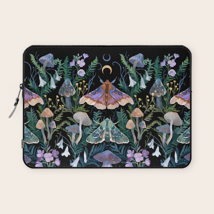 Sphinx Moth Moon Garden Laptop Sleeve