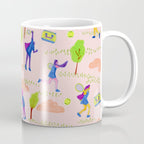 Let's Play Tennis in Peachy Pink Coffee Mug Gallery Image 1