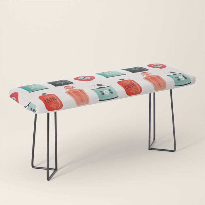 Flask Collection - Red & Turquoise Palette Bench Gallery Image 1