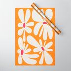 Bloom: Tangerine Matisse Color Series 03 Wrapping Paper Gallery Image 1