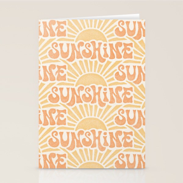 Sunshine - gold and copper Stationery Card Gallery Image 1