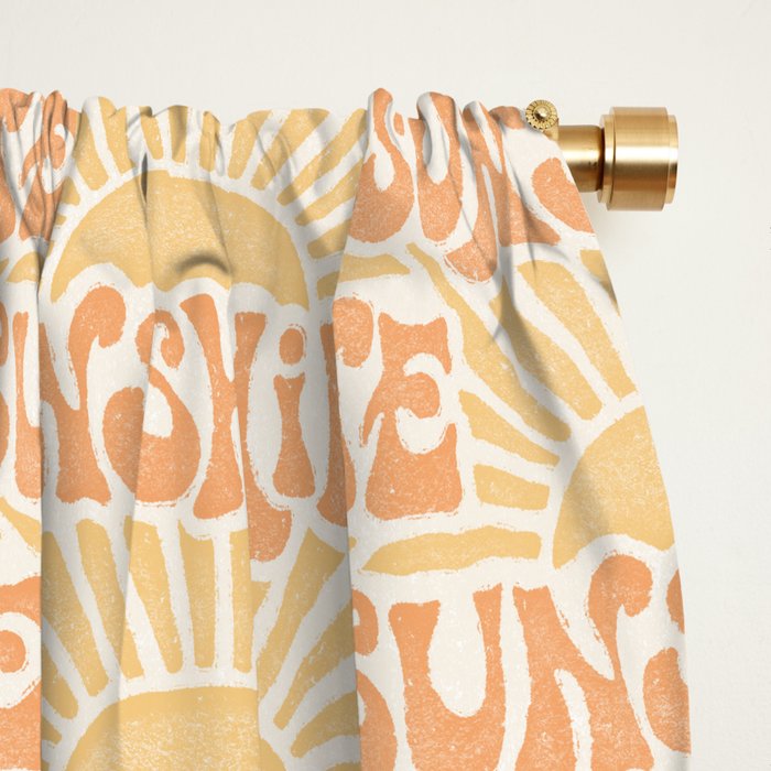 Sunshine - gold and copper Window Curtain Gallery Image 2
