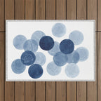 Indigo Ombre Circles Outdoor Rug Gallery Image 1