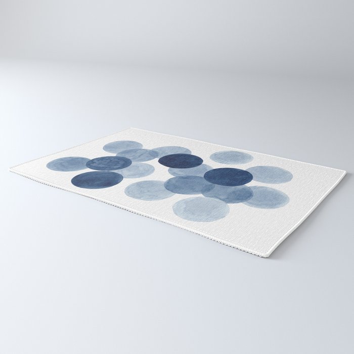 Indigo Ombre Circles Rug Gallery Image 3