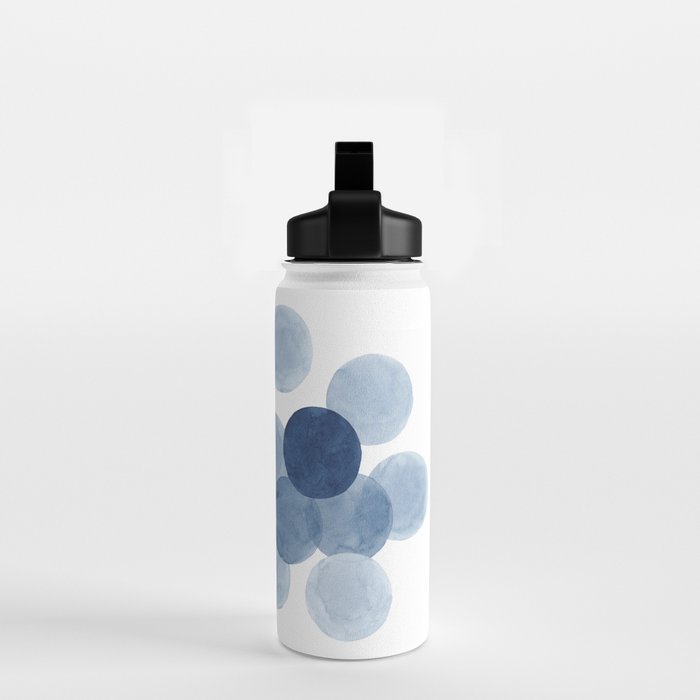 Indigo Ombre Circles Water Bottle Gallery Image 2