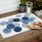 Indigo Ombre Circles Outdoor Rug Gallery Image 2