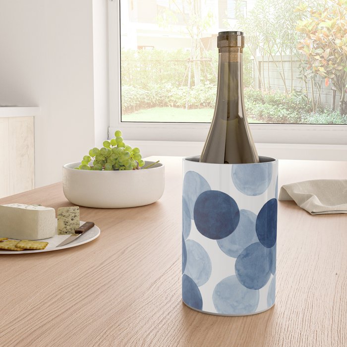 Indigo Ombre Circles Wine Chiller Gallery Image 4