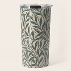 Vintage, Willow Leaf, William Morris, Green and Cream Travel Mug Gallery Image 1