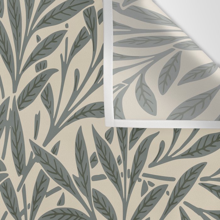 Vintage, Willow Leaf, William Morris, Green and Cream Wall Tapestry Gallery Image 3