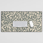 Vintage, Willow Leaf, William Morris, Green and Cream Desk Mat Gallery Image 1