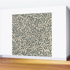 Vintage, Willow Leaf, William Morris, Green and Cream Wall Mural Gallery Image 2