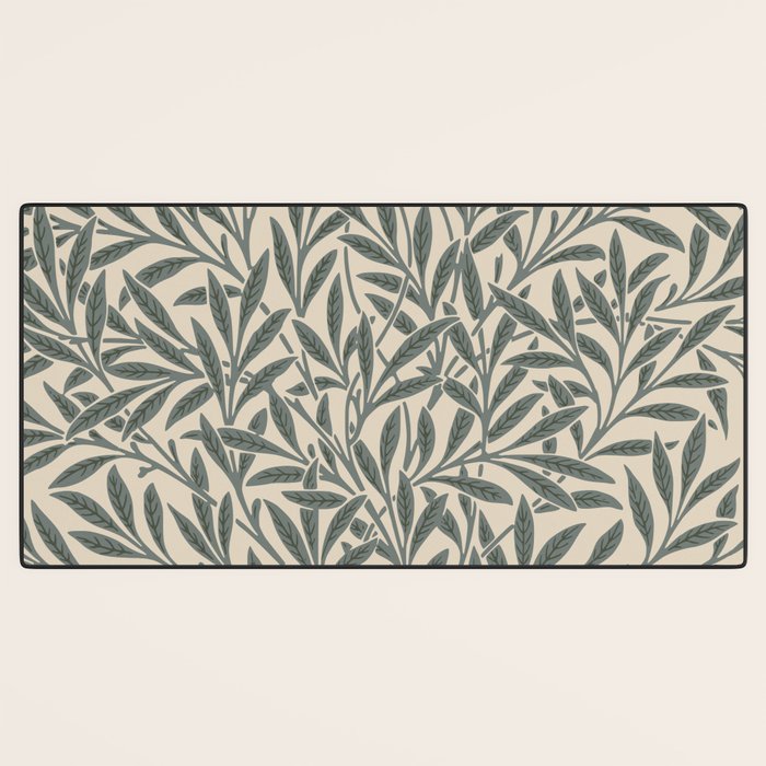 Vintage, Willow Leaf, William Morris, Green and Cream Desk Mat Gallery Image 3