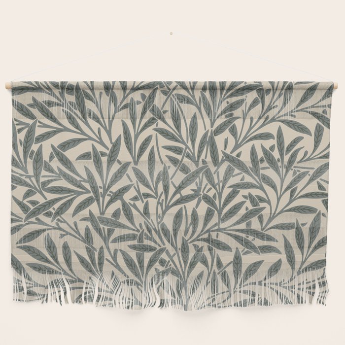 Vintage, Willow Leaf, William Morris, Green and Cream Wall Hanging Gallery Image 1