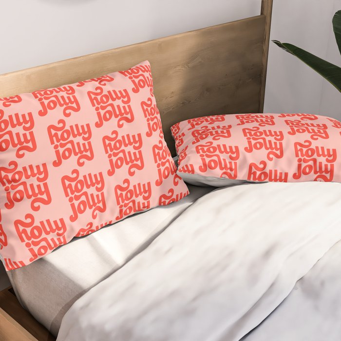 Holly Jolly Pattern Pillow Sham Gallery Image 2