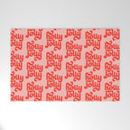 Holly Jolly Pattern Welcome Mat Gallery Image 1