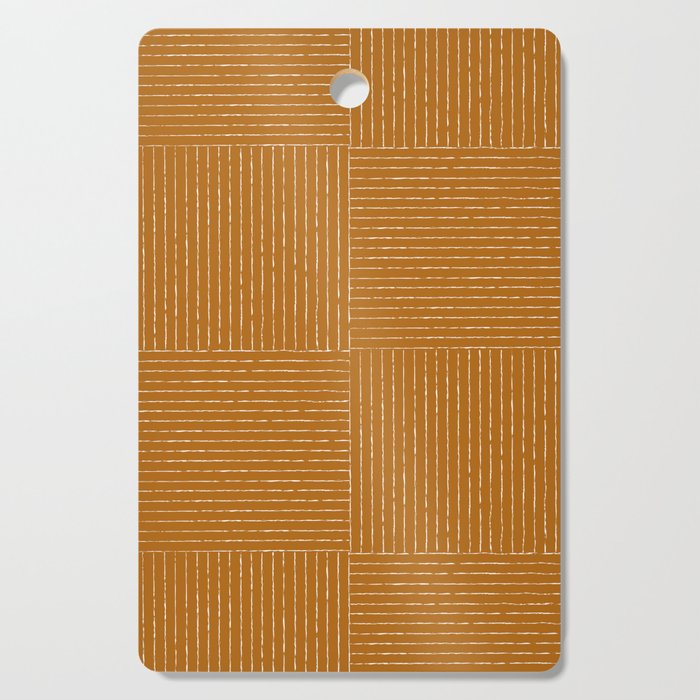 Lines III (Golden Brown) Cutting Board Gallery Image 1