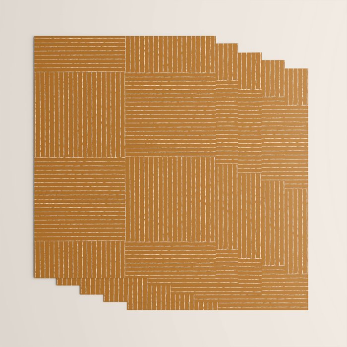 Lines III (Golden Brown) Wrapping Paper Gallery Image 3