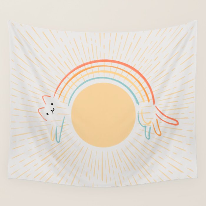 Cat Landscape 119: Get Over it Wall Tapestry Gallery Image 4