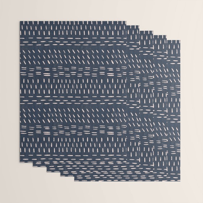 Mudcloth Distress Denim Wrapping Paper Gallery Image 3