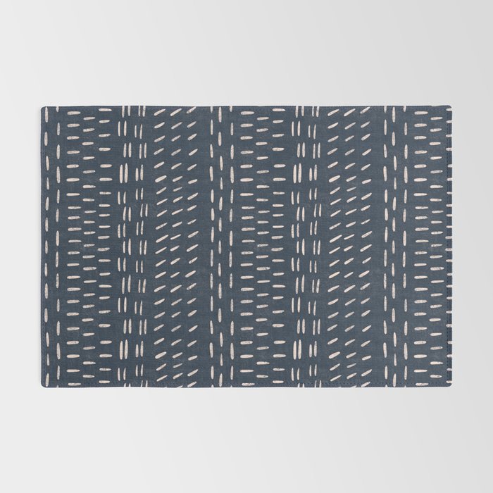 Mudcloth Distress Denim Rug Gallery Image 2