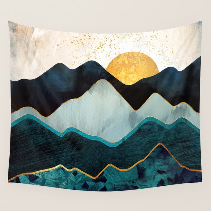 Glacial Hills Wall Tapestry Gallery Image 4