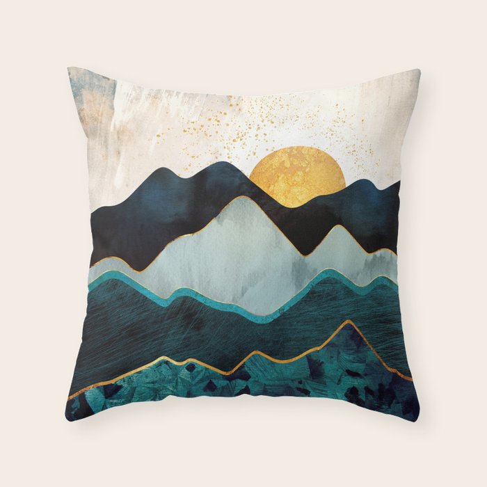 Glacial Hills Throw Pillow Gallery Image 1