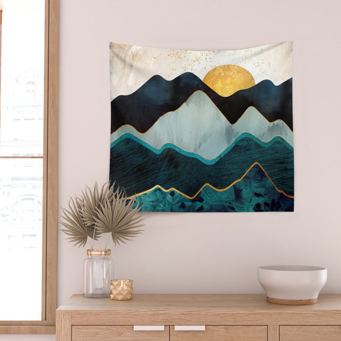 Glacial Hills Wall Tapestry Gallery Image 2