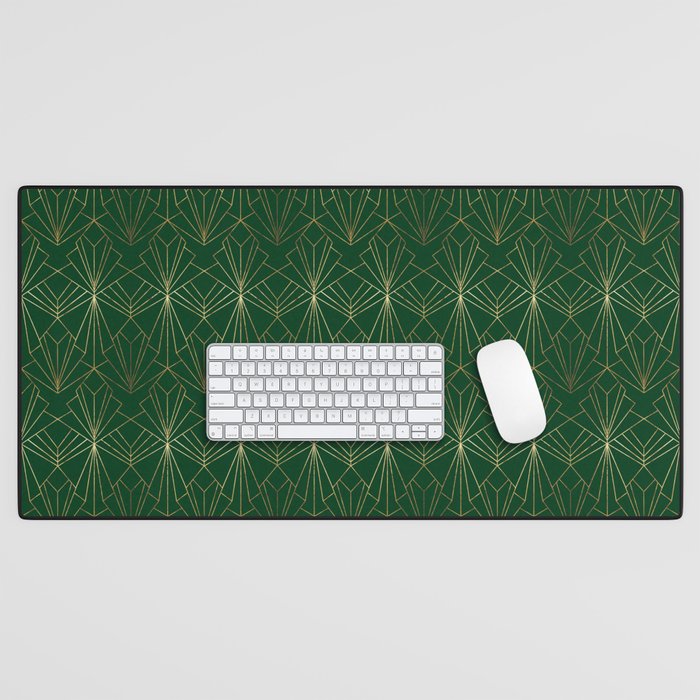 Art Deco in Emerald Green Desk Mat Gallery Image 1