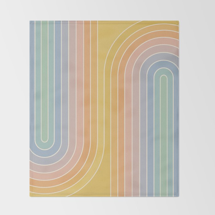 Gradient Curvature III Throw Blanket Gallery Image 2
