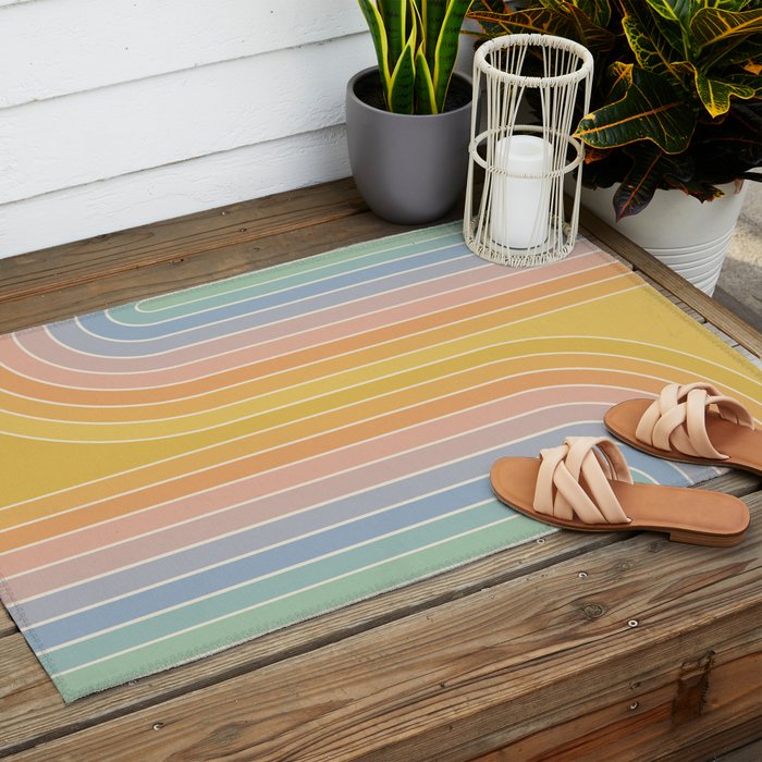 Gradient Curvature III Outdoor Rug Gallery Image 2