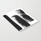 Stripes Black & White Minimalist Abstract Mid century Ink Art Dark Brush Strokes Notebook Gallery Image 2