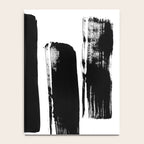 Stripes Black & White Minimalist Abstract Mid century Ink Art Dark Brush Strokes Notebook Gallery Image 4