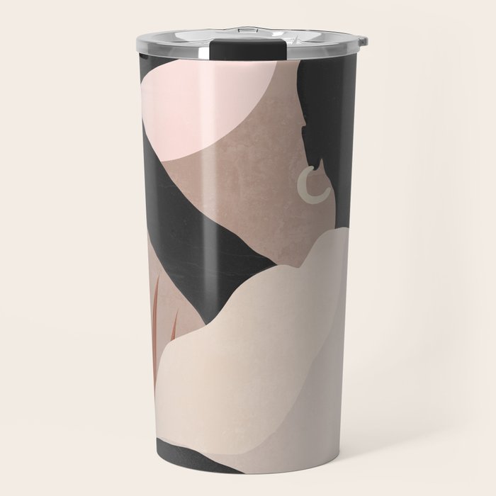 Tropical Girl 23 Travel Mug Gallery Image 1