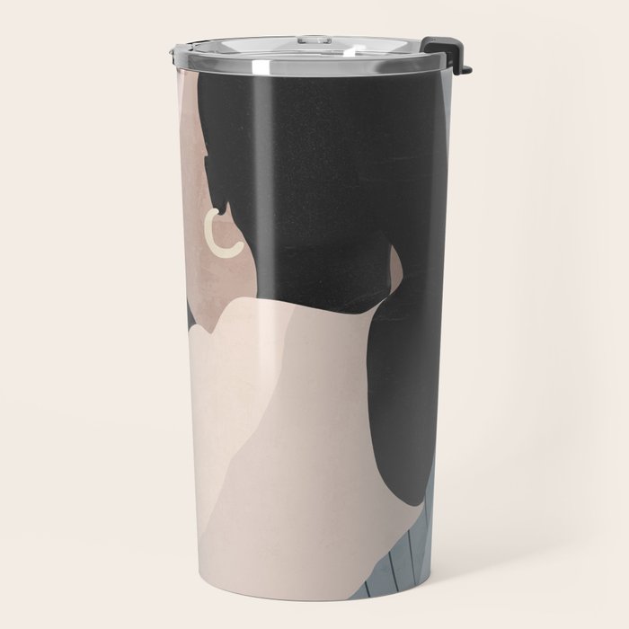 Tropical Girl 23 Travel Mug Gallery Image 2