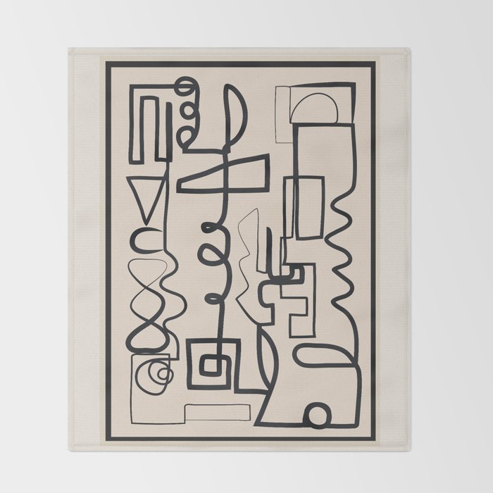Abstract Line Movement 04 Throw Blanket Gallery Image 2
