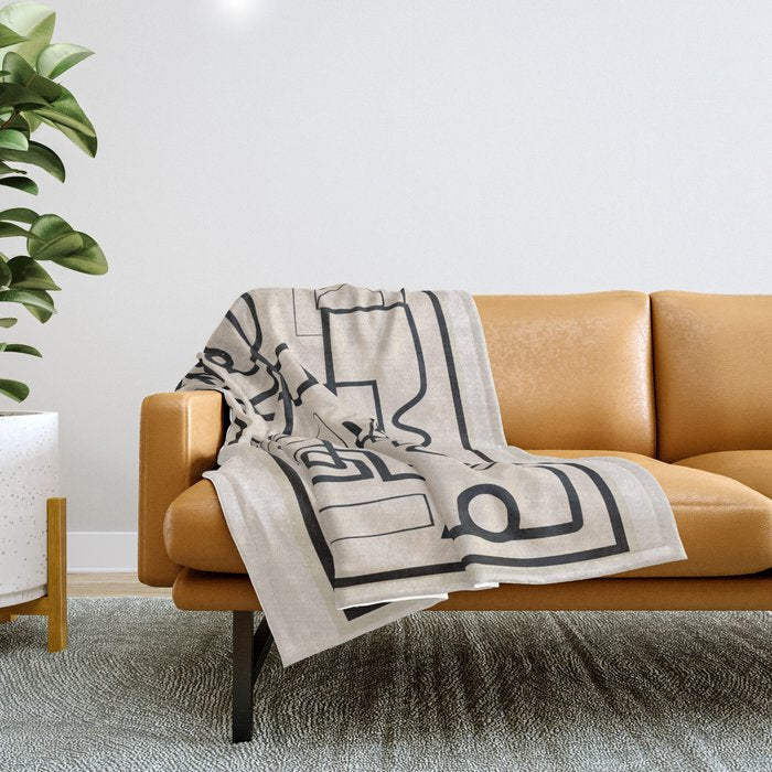 Abstract Line Movement 04 Throw Blanket Gallery Image 1