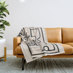 Abstract Line Movement 04 Throw Blanket Gallery Image 1