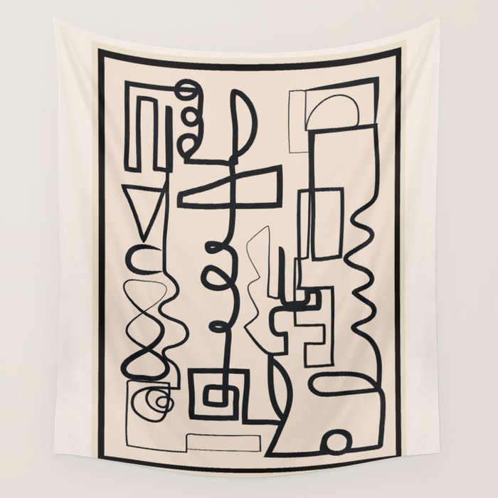 Abstract Line Movement 04 Wall Tapestry Gallery Image 4