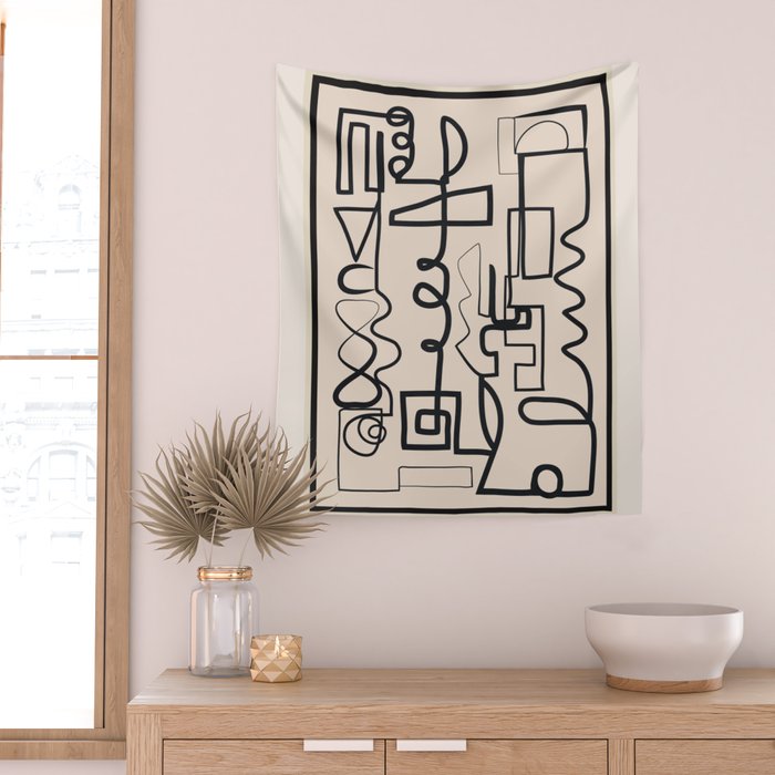 Abstract Line Movement 04 Wall Tapestry Gallery Image 2