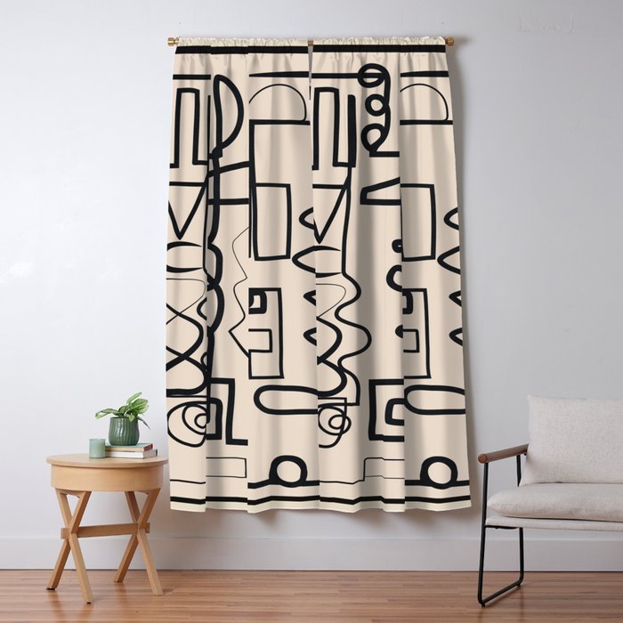 Abstract Line Movement 04 Window Curtain Gallery Image 1