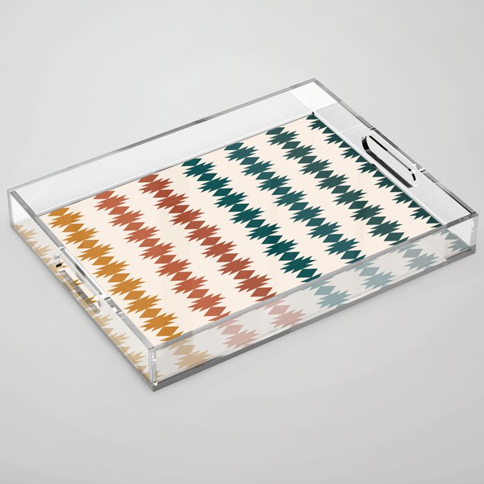 Geometric Southwestern Pattern XXXII Acrylic Tray Gallery Image 1