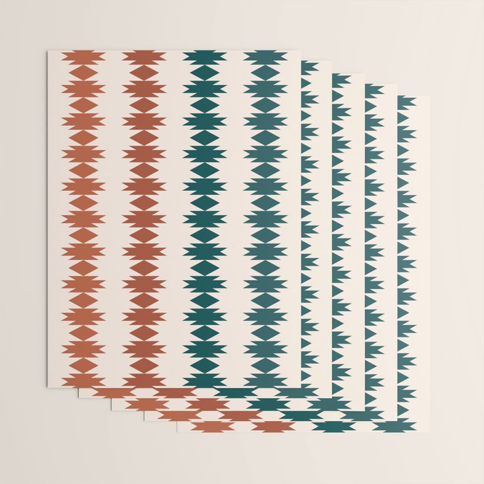 Geometric Southwestern Pattern XXXII Wrapping Paper Gallery Image 3