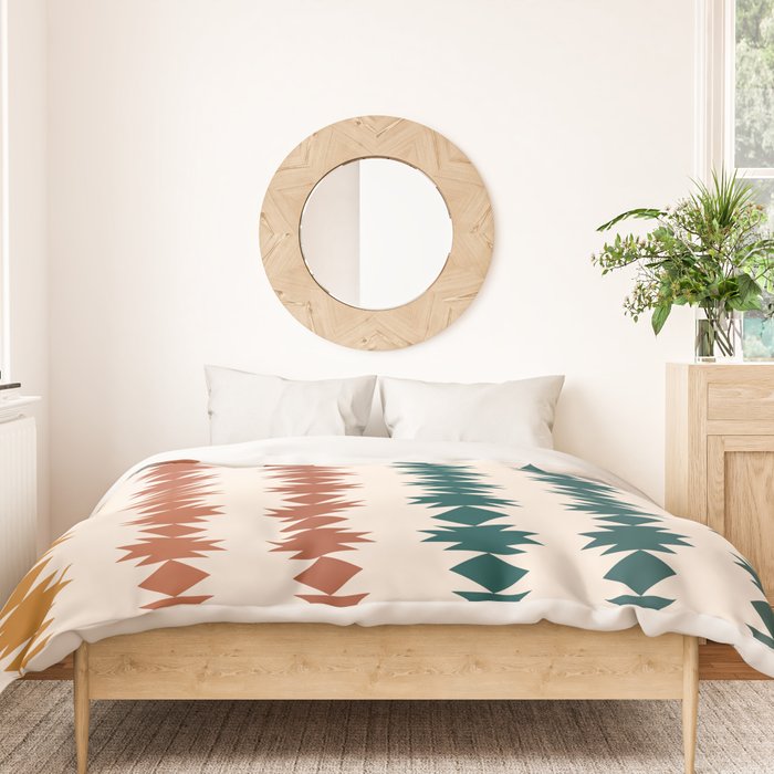 Geometric Southwestern Pattern XXXII Duvet Cover Gallery Image 3