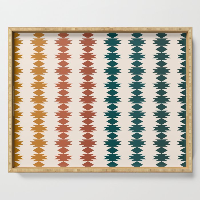 Geometric Southwestern Pattern XXXII Serving Tray Gallery Image 1