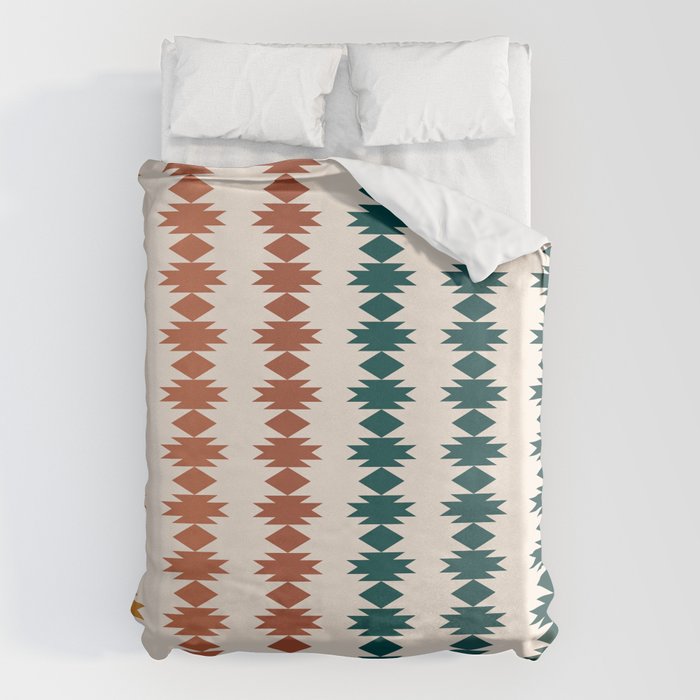 Geometric Southwestern Pattern XXXII Duvet Cover Gallery Image 1