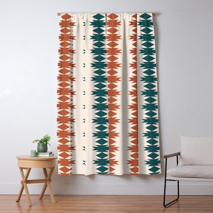 Geometric Southwestern Pattern XXXII Window Curtain Gallery Image 5