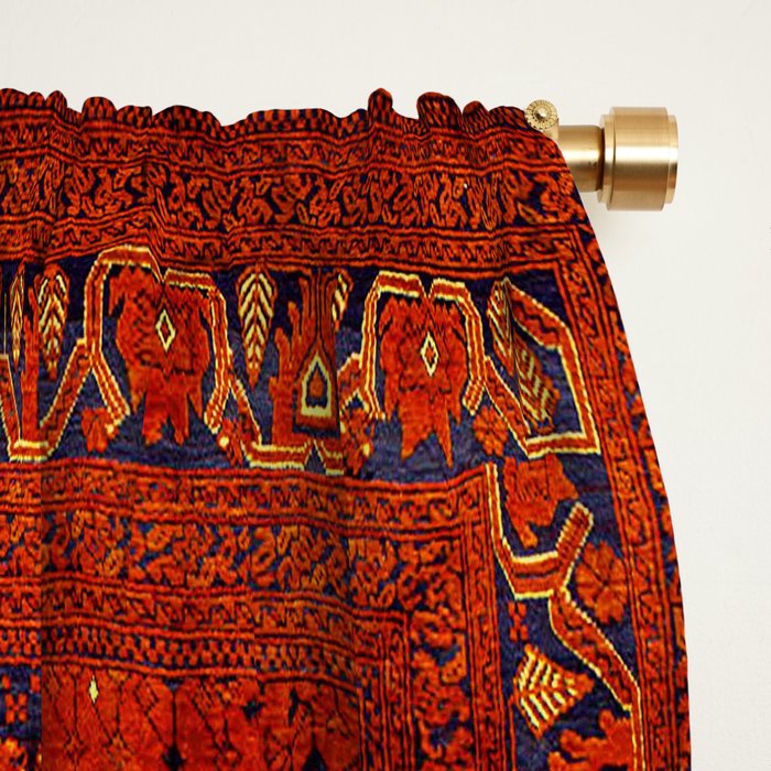N194 - Red Berber Atlas Oriental Traditional Moroccan Style Window Curtain Gallery Image 2