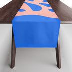 Rose Bud & Azure Blue: Matisse Paper Cutouts 02 Table Runner Gallery Image 1