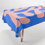 Rose Bud & Azure Blue: Matisse Paper Cutouts 02 Tablecloth Gallery Image 1
