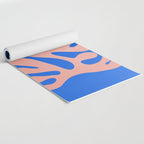 Rose Bud & Azure Blue: Matisse Paper Cutouts 02 Yoga Mat Gallery Image 2